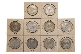 INDIA GEORGE V 1 RUPEE 1912-1920 (10)