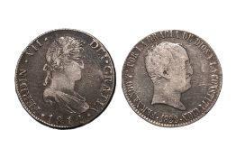SPAIN - 8 REALES 1814; 20 REALES 1822 (2)