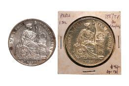 PERU, REPUBLIC 1 SOL 1887 T.F. (2)