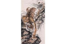 ONG BOON KONG (SINGAPORE, 1948-2021) - A TIGER PROWLING