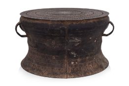 A SOUTH EAST ASIAN BRONZE RAIN DRUM