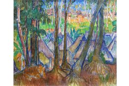 THEO MEIER (1908-1982) - A BALINESE VILLAGE