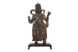 A LARGE BRONZE FIGURE OF GUANDI