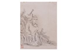 AFTER DING YUNPENG, A SET OF EIGHT LUOHAN INK PAINTINGS