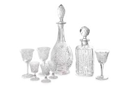 A GROUP OF BOHEMIA CRYSTAL ITEMS