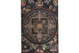 A BUDDHIST MANDALA THANGKA