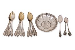 A GROUP OF GERMAN AND AUSTRIAN SILVER ITEMS
