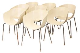A SET OF EIGHT SINTESI 'ORBIT' DINING CHAIRS