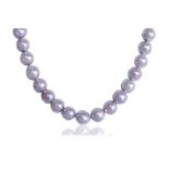 AN AKOYA BAROQUE CULTURED PEARL NECKLACE