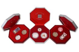 SINGAPORE, LUNAR SERIES SILVER PROOF COIN SETS 2000-2023 (3)