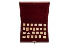 UK, THE EMPIRE COLLECTION, PHILATELIC SILVER INGOTS (25)