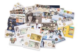 UK, QUEEN ELIZABETH II, NUMISMATIC COVERS, 1992-2008 (45)