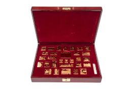 SINGAPORE, THE SINGAPORE COLLECTION, SILVER GILT PHILATELIC INGOTS (30)