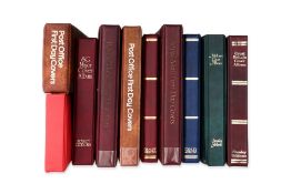 UK AND SINGAPORE, 1ST DAY COVER ALBUMS (10)