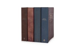 POSTAL COMMEMORATIVE SOCIETY, FIRST-DAY LITHOGRAPHS, 4 ALBUMS