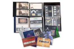 UK, STAMP PRESENTATION PACKS, 3 ALBUMS AND RELATED BOOKLETS