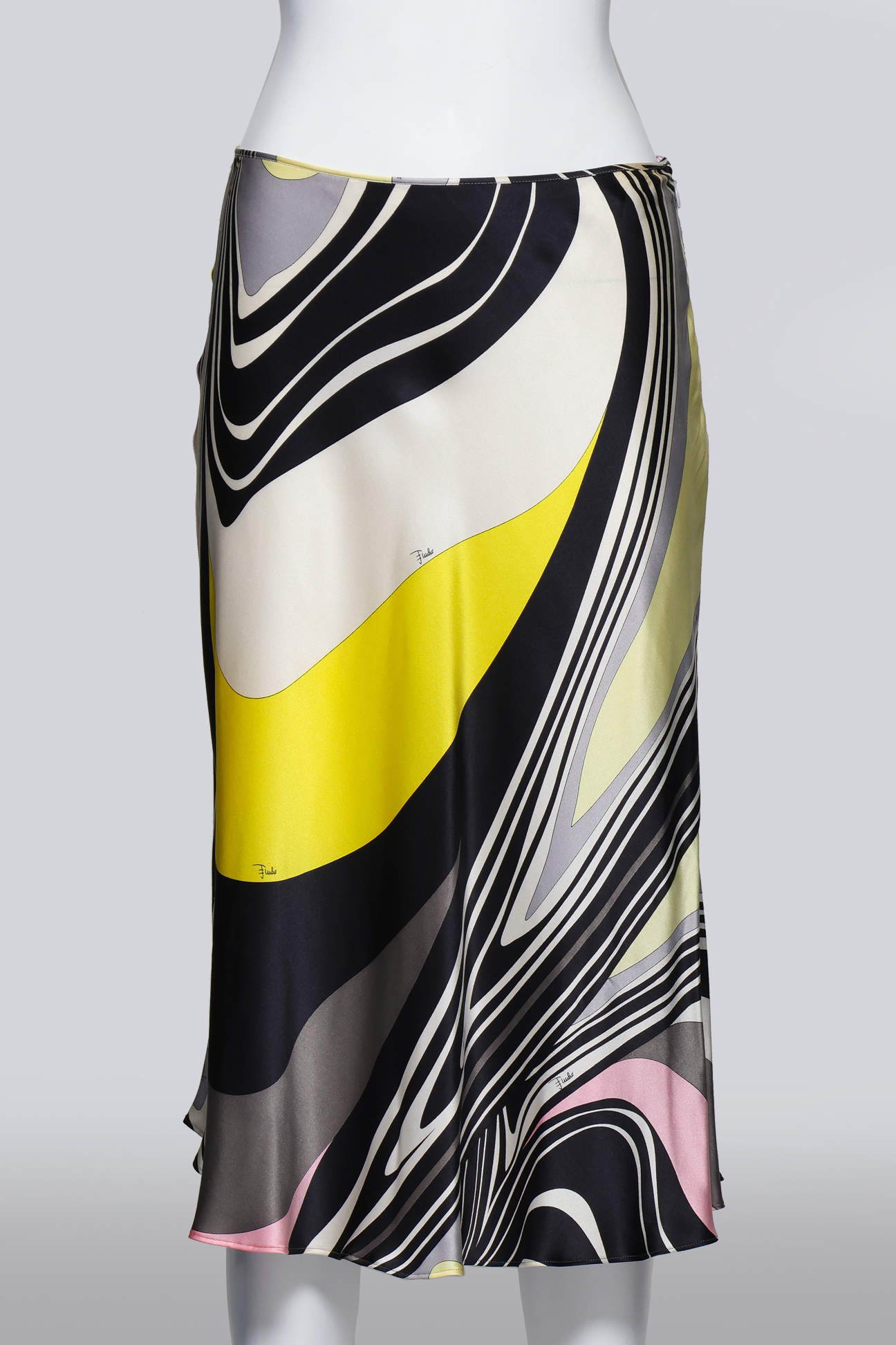 EMILIO PUCCI - A MULTICOLOR PATTERNED MIDI SKIRT