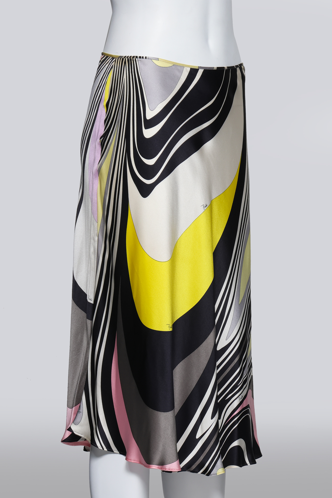 EMILIO PUCCI - A MULTICOLOR PATTERNED MIDI SKIRT - Image 2 of 3