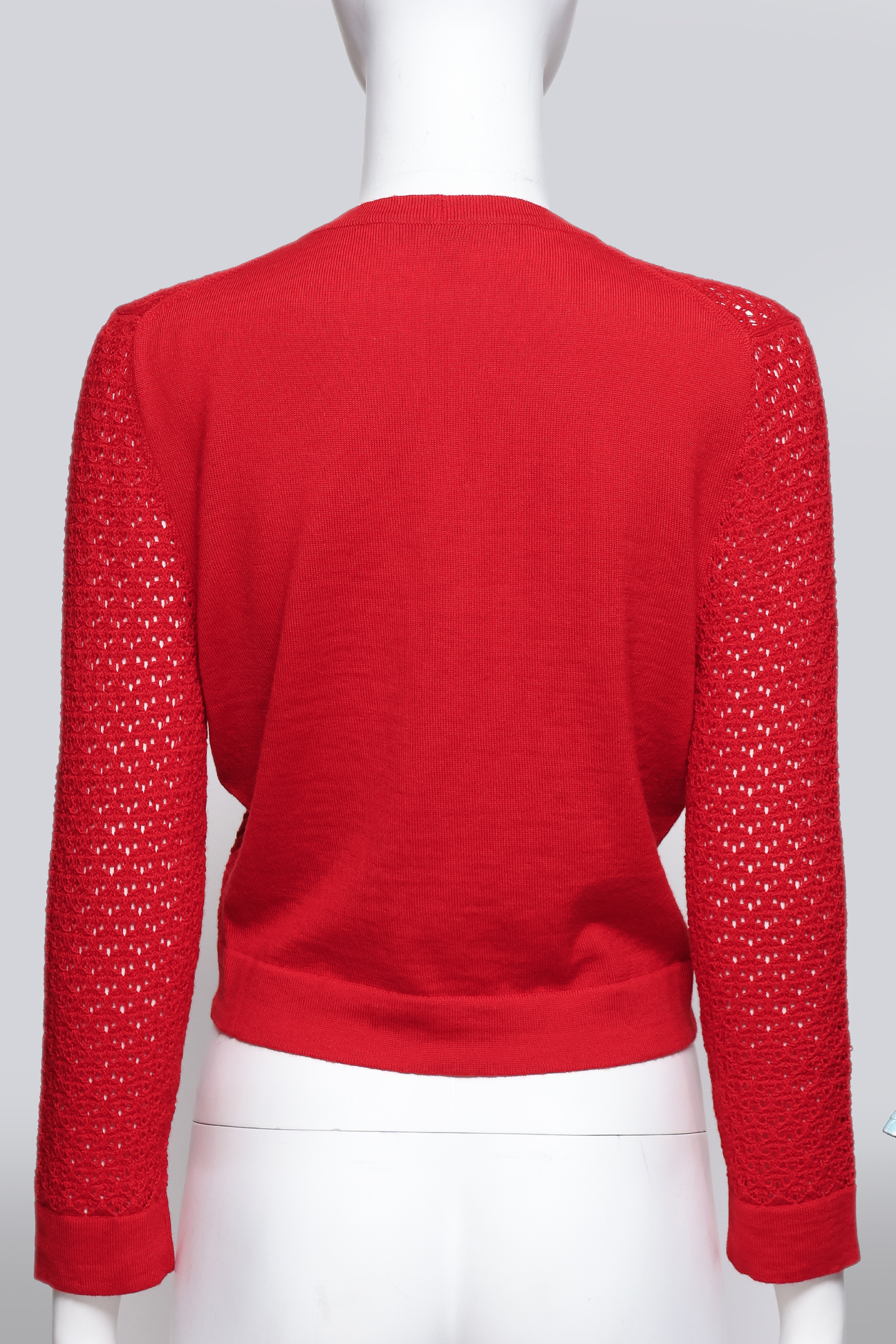 CAROLINA HERRERA - A RED KNIT CARDIGAN - Image 3 of 3