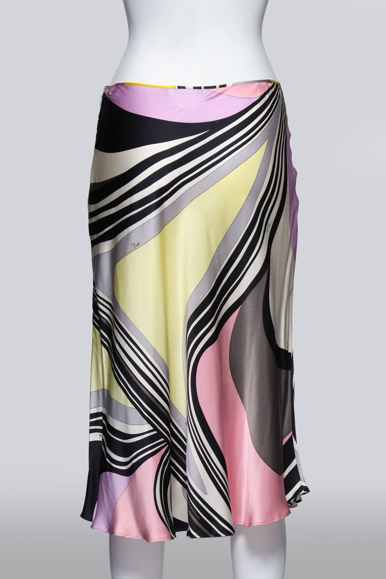 EMILIO PUCCI - A MULTICOLOR PATTERNED MIDI SKIRT - Image 3 of 3