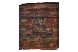 A TIBETAN THANGKA PAINTING OF YAMANTAKA