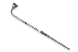 A SOUTHEAST ASIAN SILVER PIPE