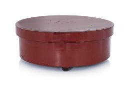 A SET OF JAPANESE RED LACQUER NESTING CONTAINERS