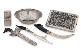 GROUP OF SOUTHEAST ASIAN SILVER ITEMS