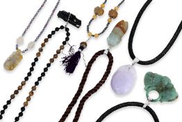 A GROUP OF SIX NECKLACES