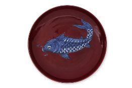 A COPPER RED GLAZED CHARGER