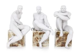 A SET OF THREE LLADRO ESSENCE OF MAN FIGURES