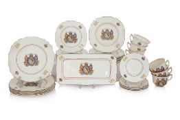 AN ENGLISH QUEEN ELIZABETH II 1953 CORONATION TEA SERVICE BY MYOTT
