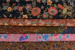 A GROUP OF FIVE BATIK TEXTILES