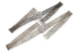 TWO PERANAKAN BELTS AND BUCKLES