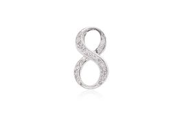 A NUMERICAL '8' DIAMOND PENDANT