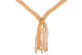 A HIGH KARAT GOLD 'MESH' NECKLACE