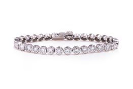 A DIAMOND 'TENNIS' BRACELET