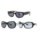 TWO PAIRS OF PRADA SUNGLASSES AND A PAIR OF DOLCE & GABBANA SUNGLASSES