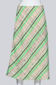 MAISON MARGIELA - A NEON GREEN TARTAN STRIPED SKIRT