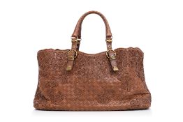 BOTTEGA VENETA – A BROWN LEATHER ‘CORNELY’ SHOPPER