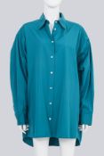 THE ROW - A TEAL 'LUKA' OVERSIZED SHIRT