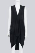 RICK OWENS - 'MOUNTAIN' COLLECTION BLACK SLEEVELESS SHIFT DRESS