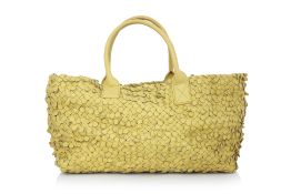 BOTTEGA VENETA - A LIMITED EDITION 'POUSSIN' WOVEN NAPPA LEATHER CABAT