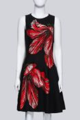 ALEXANDER MCQUEEN - A BLACK TULIP PRINT DRESS
