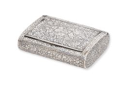 A PERSIAN SILVER SNUFF BOX