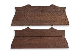 A PAIR OF RELIEF CARVED HARDWOOD PANELS