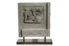 A CHINESE HARDSTONE STELE WITH THE STORY OF SIMA GUANG