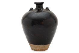 A DARK BROWN GLAZED MEIPING JAR