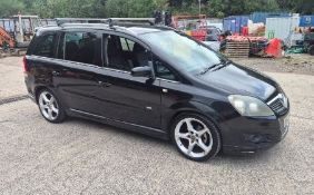 08/58 VAUXHALL ZAFIRA SRI XP 140 1796cc 5 Speed Manual Petrol MPV Black RV58VYE