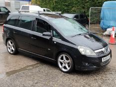 08/58 VAUXHALL ZAFIRA SRI XP 140 1796cc 5 Spd Manual Petrol MPV (Black), RV58VYE